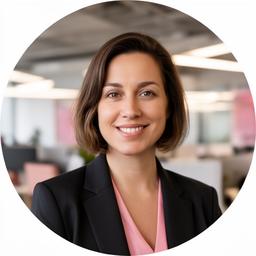 Professional headshot of Danielle standing in a modern workspace